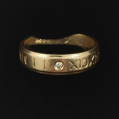 Kalevala Jewelry |  'MILLENIUM' -ring | 0.03ct Diamond ring | 21mm |  750 GOLD