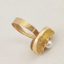 Tammen koru , Helmisormus, 14k kultaa -71