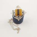 Jorma Laine Tiikerinsilmä Kaulakoru ,Hopeaa -75