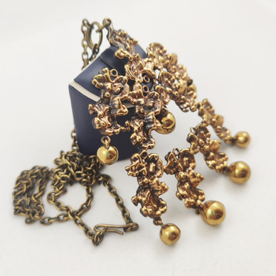 Turun hopea oy | Pentti Sarpaneva | BARK Pendant |  necklace | Bronze