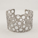Liisa Vitali, todella näyttävä 4cm leveä 'Pitsi' Rannekoru, Hopeaa -74