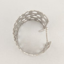 Liisa Vitali, todella näyttävä 4cm leveä 'Pitsi' Rannekoru, Hopeaa -74