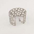 Liisa Vitali, todella näyttävä 4cm leveä 'Pitsi' Rannekoru, Hopeaa -74