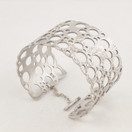 Liisa Vitali, todella näyttävä 4cm leveä 'Pitsi' Rannekoru, Hopeaa -74