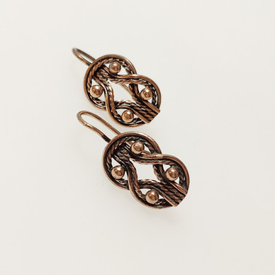 Kalevala Jewelry, 'Teljänneito' earrings, Bronze