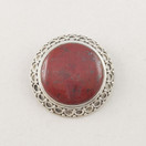 Kalevala Koru, Solki -1515 Jaspiksella, Rintakoru Hopeaa -76