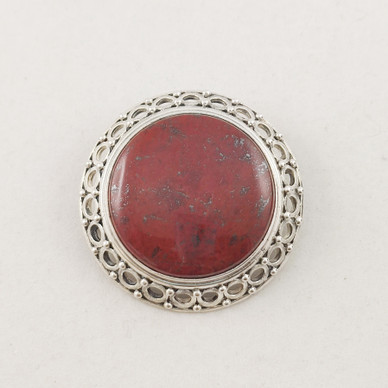 Kalevala Koru, Solki -1515 Jaspiksella, Rintakoru Hopeaa -76