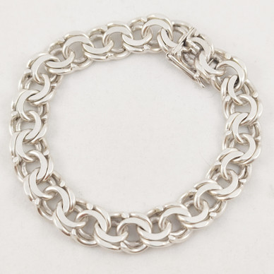 Sweden, 11mm wide, Bismarck bracelet, Silver