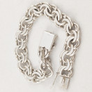 Ruotsi, 11mm leveä Bismark Rannekoru, Hopeaa