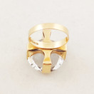 M. Viikinniemi, Huge crystal ring, 14c Gold -72