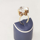 M. Viikinniemi, Huge crystal ring, 14c Gold -72