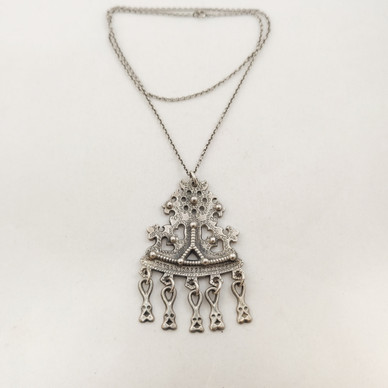 Kalevala Jewelry, (big) ´Karkku´ -pendant / necklace, Silver -76