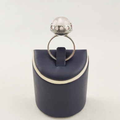 Lahden kultakoru, Ruusukvartsi Sormus , Hopeaa -71