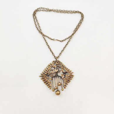 Jorma Valo, Valo-koru, Finland. (big) Pendant + Chain, Bronze