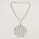 Liisa Vitali, (big) circular ´Lace´ Pendant , Necklace, Sterling -70