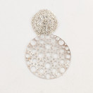 Liisa Vitali, (big) circular ´Lace´ Pendant , Necklace, Sterling -70