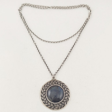 Pentti Sarpaneva, (iso) Punos Riipus + Ketju, Hopeaa -75