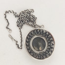 Pentti Sarpaneva, (iso) Punos Riipus + Ketju, Hopeaa -75