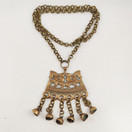 Kalevala Jewelry, Pendant -75, ´two riders´necklace, Bronze