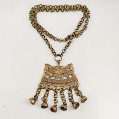 Kalevala Jewelry, Pendant -75, ´two riders´necklace, Bronze