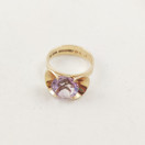 Elis Kauppi , kultasormus liilalla kivellä, 14k , -75