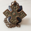 Kalevala Jewelry, Pendant -69,´Syväri River´ Necklace , Bronze 