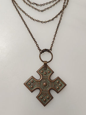 Kalevala Jewelry, Pendant -69,´Syväri River´ Necklace , Bronze 