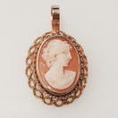 AKT / Tammen koru, Camé Riipus , 14k Kultaa