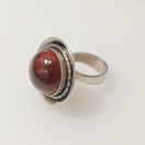 E.Granit & co, Helsinki, Finland , Amber -Ring , Silver -74
