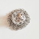 Liisa Vitali , Leppäkerttu Kaulakoru, iso 2cm pitsipallo, Hopeaa