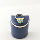 H.Lahtinen & co, Helsinki , Sormus Turkoosikivillä , 14k Kultaa -78