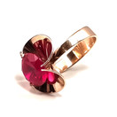 Kupittaan kulta oy | Elis Kauppi | Sormus Punaisella kivellä | 585 kultaa -73