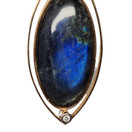 Elis Kauppi, Huikea Spektroliitti/ Timantti -Riipus , Kaulakoru,  Kultaa 