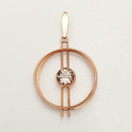 Auran kultasepät, Turku , Savukvartsi Riipus, 14k Kultaa -65