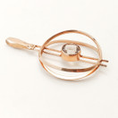 Auran kultasepät, Turku , Savukvartsi Riipus, 14k Kultaa -65