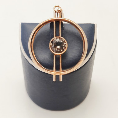 Auran kultasepät, Turku , Savukvartsi Riipus, 14k Kultaa -65