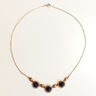 Kupittaan kulta, Elis Kauppi, Ametisti kääty, kaulakoru , 14k kultaa -60