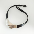 Lapponia, Design Paul Haavgaard, kaulakoru , Nahkaa + Hopeaa -88