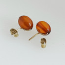 Piku / Pirkan Kulta, Tampere. Meripihka korvakorut, 14k kultaa -60