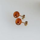 Piku / Pirkan Kulta, Tampere. Meripihka korvakorut, 14k kultaa -60