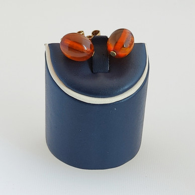 Piku/ Pirkan kulta, Tampere,Finland. Amber Earrings, 14c Gold -60