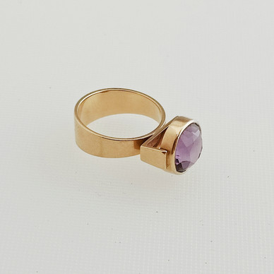 Kupittaan Kulta oy, Elis kauppi, ametisti Sormus, 14k Kultaa -64