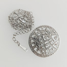 Säihkyvä 'Bling Bling' Riipus / Solki, Kaulakoru , 18k valkokultaus , korumetallia