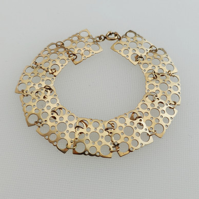 Nils Westerback oy, Helsinki, Liisa Vitali, Pitsi rannekoru , 14k Kultaa -73