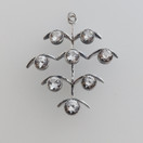 Kultasepät Salovaara ky, Kalevi Salovaara, Huge Pendat with clear stones, Sterling