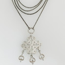 Kalevala Koru,(iso) Karjalainen nauhapunos Riipus,  kaulakoru , Hopeaa -43