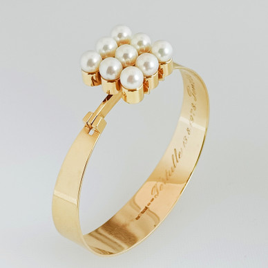 Kupittaan jewelry |  Elis Kauppi | Gorgeous VintagePearl Bracelet | 585 Gold -72