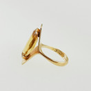 Upea vintagekoru, Sitriini sormus, Helsinki 1962 , 14k Kultaa