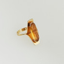 Upea vintagekoru, Sitriini sormus, Helsinki 1962 , 14k Kultaa