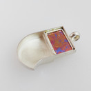 Kultakeskus, design by Nanny Still, titaani Riipus , Hopeaa -76